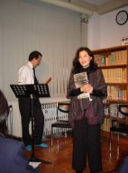 松任高校図書館でのライブ